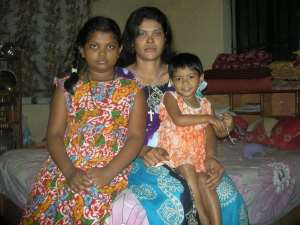 Surviving members of Joacem Costas family, wife Laili Costa and two daughters. (PhotoDipal Barua)