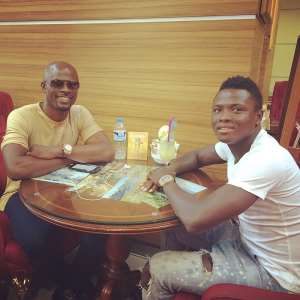 Ghana defender Samuel Inkoom meets up with old pal George Boateng