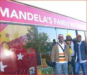 Some of the fans at the Mandela Family Restaurant