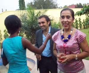 Brazilian Ambassador, Ms. Gala right at the send-off party