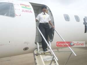 Youngest Ghanaian  female commercial pilot: Rachel Bianchi-Quarshie