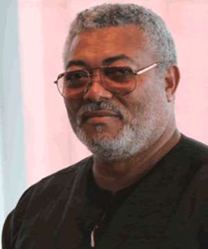 H.E. Flt Lt. Jerry John Rawlings, former president of Ghana