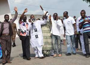 Prophet Yirenkyi with Pastor Kumchacha (2 left)