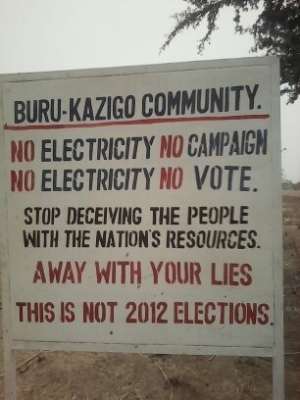 No Electricity no votes - Buru-Kazigu Chief