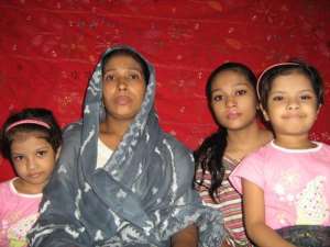 The persecuted christian Convert's family members Ms. Khainur Islam