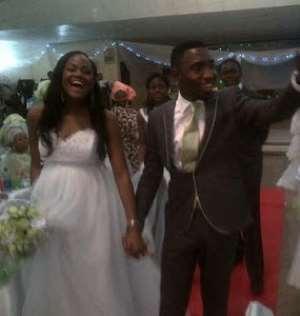 Timi Dakolo And Wife,busola On Their Wedding Day