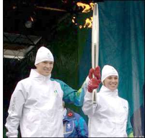 Olympic Flame  Arrives In Canada