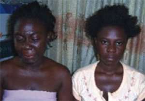 Murder suspects: Rose Ackah, 23, (left) and Elizabeth Ackah, 19
