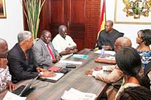 President Mahama and team on retreat