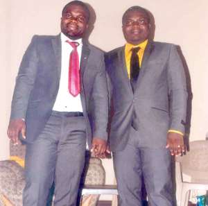 Samuel Boateng and Michael Asiedu in a pose