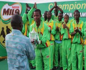U-13 African Champions return to base with trophy