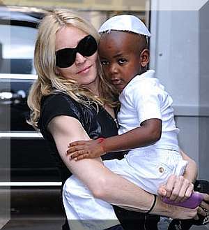 Madonna with adopted child David