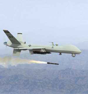 Political assassin robots flying in African skies