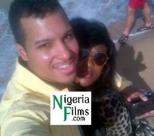 Uche Jumbo First Post Wedding With Hubby, Kenney Rodriguez