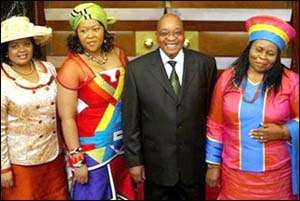 President Jacob Zuma and wifes