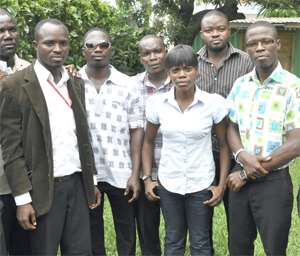 The agitators in a group photograph