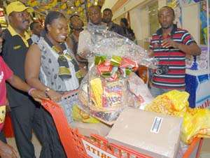 Some winners of last year's promotion at the Shoprite Supermarket