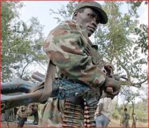 An armed fighter of the LRA