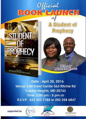 Rev. Dr. Nkansah Officially Launching His Debut Book; A Student Of Prophecy In Maryland