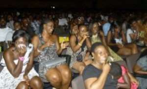 Ghanaians in a joyous mood