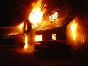 Five-bedroom house razed down by fire