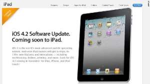 A page on Apple's website promises a software update will bring more than 100 new features to the iPad