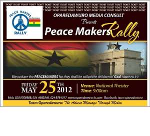 PEACE MAKERS RALLY SLATED FOR MAY 25TH