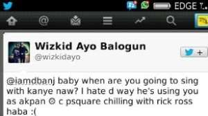 TWEET OF THE DAY:  Wizkid Insults Dbanj On Twitter?
