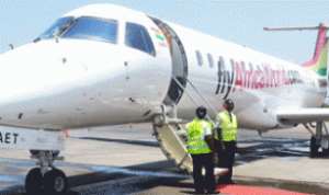 The Africa World Airlines Embraer ERJ-145 jet
