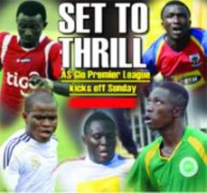 Top : (Left to Right) Jordan Opoku  - Kotoko, Osei Pele - Hearts. Down : Addoquaye Addo - Ashgold, Gilbert Fiamenyo - Lions & Isaac Anderson - Aduana.
