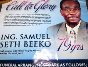 Funeral Service For Ing. Samuel Seth Beeko