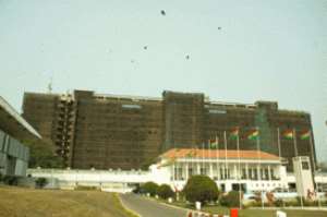 A view pf tje Job 600 at the State House in Accra under rehabilitation