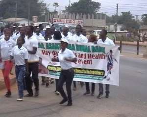 Health walk as part of medical outreach