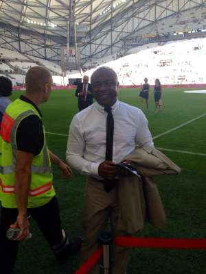 Legend Abedi Pele was at Stade Velodrome to watch Andre Ayew and Marseille win