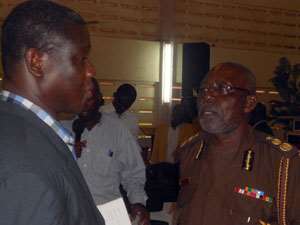 Owusu-Parry (left) and Kofi Bansah interacting