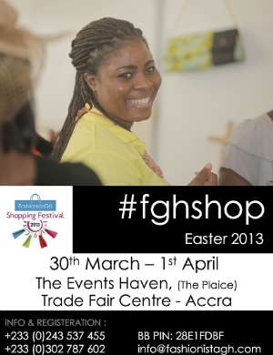 Ghana Goes Shopping as fghshop Easter 2013 hold from March 30-April 1