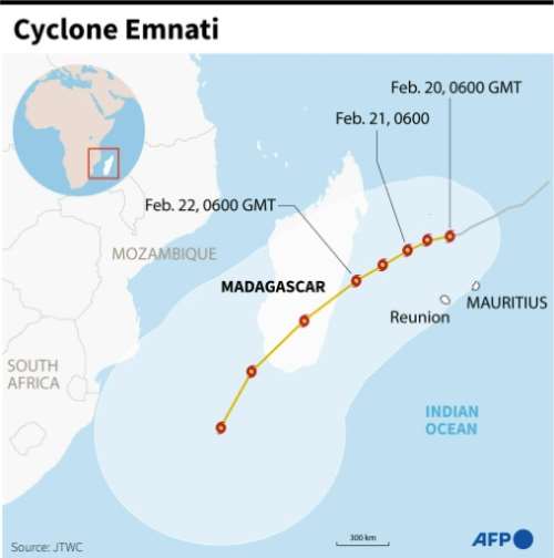 Cyclone Emnati.  By Simon MALFATTO (AFP)