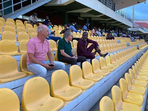 Ck Akonnor And Gfa Technical Director At Accra Sports Stadium To Watch Hearts Of Oak Ashgold Tie Photos