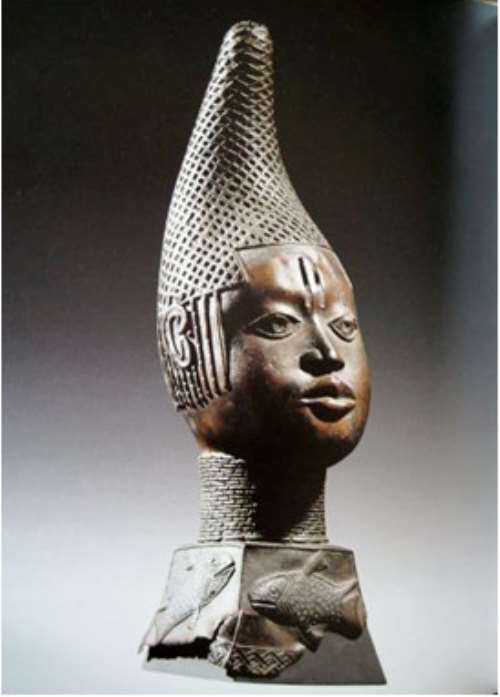 HEAD OF QUEEN MOTHER ,IYOBA, BENIN, NIGERIA, ETHNOLOGISCHES MUSEUM, BERLIN, GERMANY