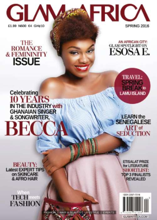 Ghanaian Singer Becca On The Of Glam Africa Magazine S Spring 2016