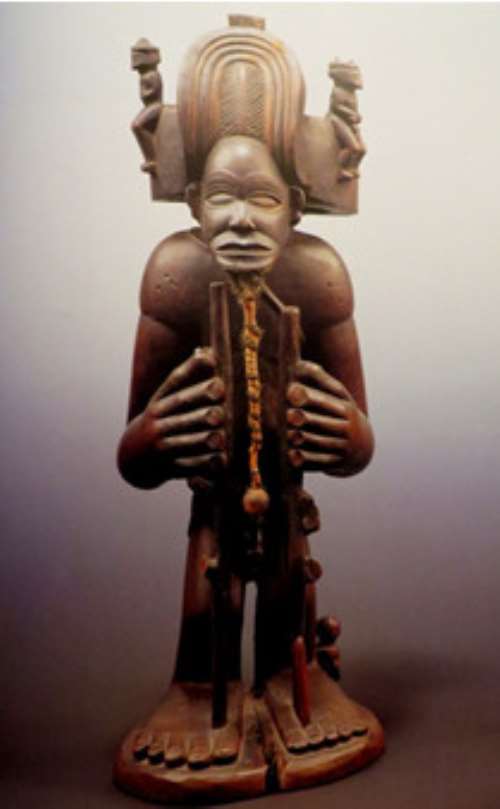 KING FIGURE, CHIBINDA ILUNGA, CHOCKWE, ANGOLA, NOW IN ETHNOLOGISCHES MUSEUM, BERLIN, GERMANY