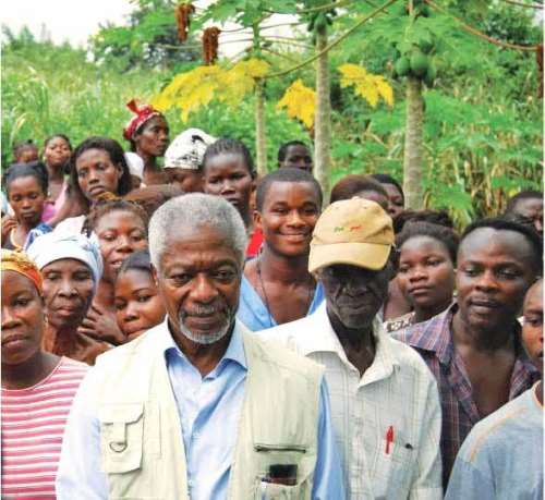 KOFI ANNAN AND FARMERS