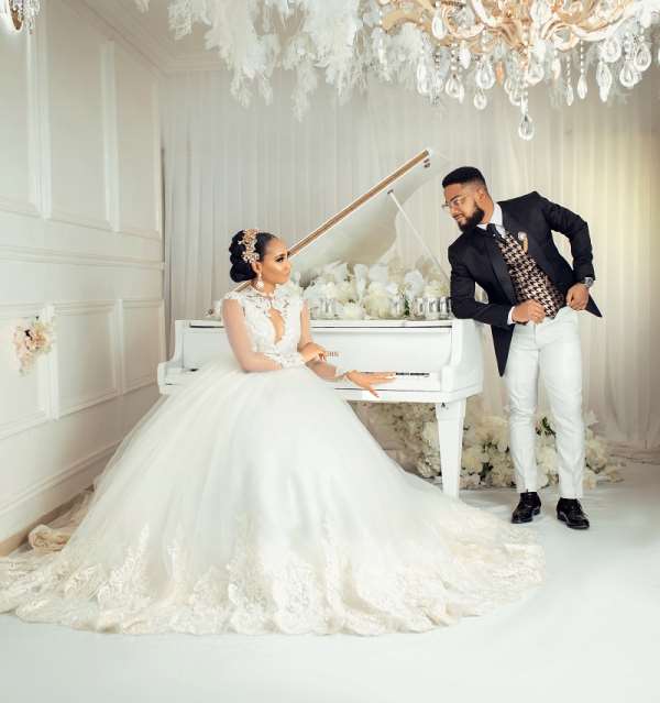 TruFlair x Freshbydotun debut 2020 bridegroom collection titled The Grandeur featuring Juliet Ibrahim, VJ Adamz