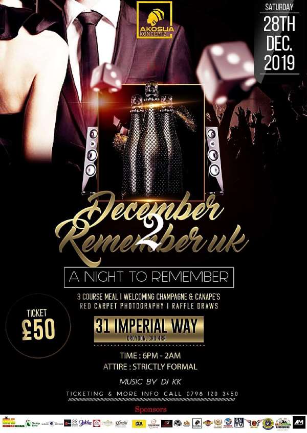 AKOSUA KONCEPTZ launches 3rd edition of “December to Remember” UK
