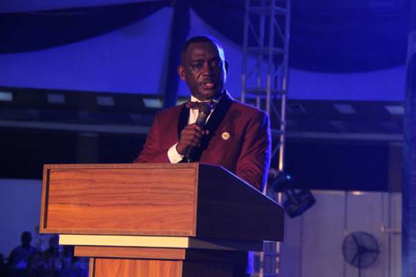 COP Alex Mensah, Police Director General of Operations addressing guests at the GIJ 60th anniversary dinner and gala night. PICTURES BY BENEDICT OBUOBI