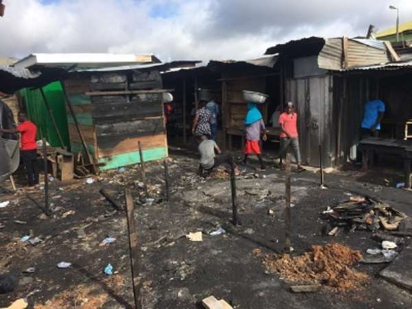 Fire Guts Kumasi Central Market Again