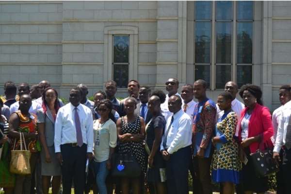 Participants in a group photograph