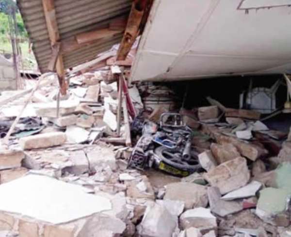 A/R: One dead after collapse of building at Asuofua Asamang