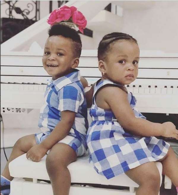 Paul Okoye’s Twins Slay in Uniformed Outfit