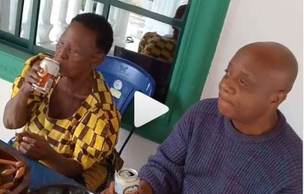 Singer, Bright Chimezie With His 93-yr-old Mum Having A Cute Mother & Son Time